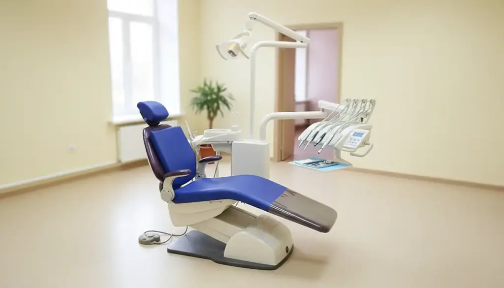 An unoccupied treatment room set up for a children's cleaning