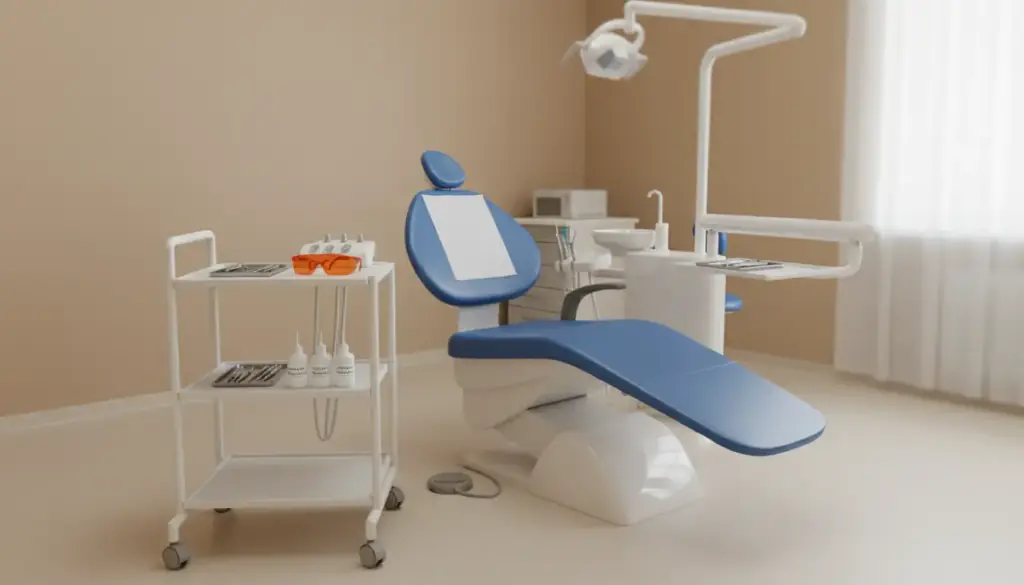 A treatment room of the kind where x-rays are taken